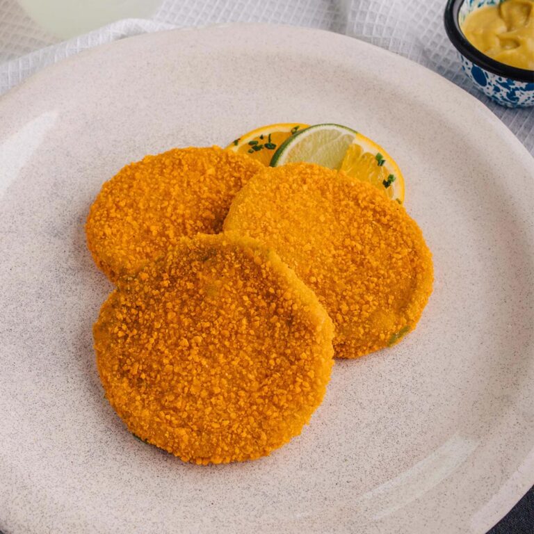 Medallón de pescado con espinaca y queso