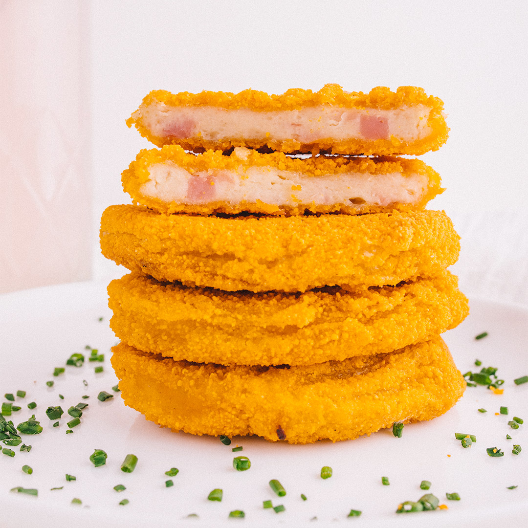 Medallón de pollo con jamón y queso